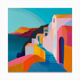 Abstract Travel Collection Greece 7 Canvas Print