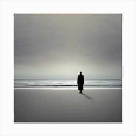 Man On The Beach Canvas Print