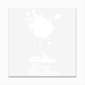 Christmas Icons With Snow Canvas Print