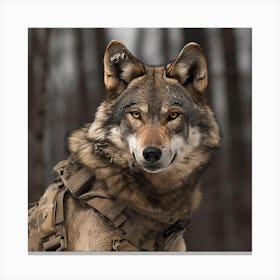 Wolf In Camouflage Canvas Print