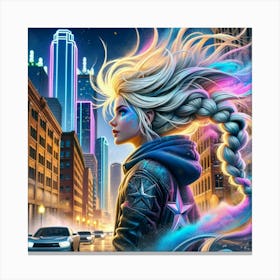 Futuristic Girl Canvas Print