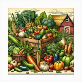 Farm Fresh Vegetables 4 Canvas Print