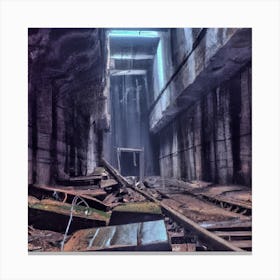 Abandoned Train Tunnel Canvas Print