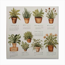 Default Make A Calendar Of Planting Dates Aesthetic 3 (1) Canvas Print