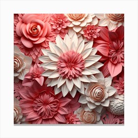 Paper Flowers Canvas Print