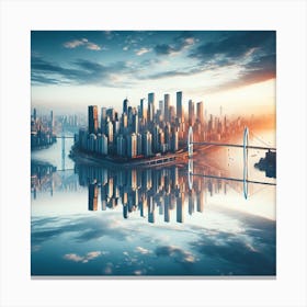 Futuristic Cityscape Canvas Print