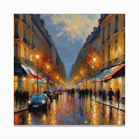 Paris Rain Canvas Print