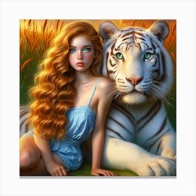 White Tiger 44 Canvas Print