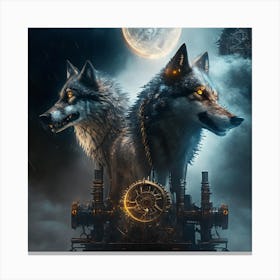 Steampunk Wolf 9 Canvas Print