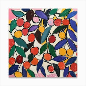 Cherry Painting Matisse Style 1 Canvas Print