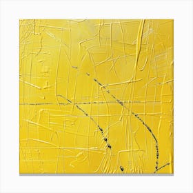 Abstract Painting, Yellow, Acrylic On Canvas Canvas Print