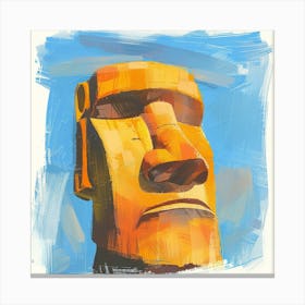 Moai Head 5 Canvas Print