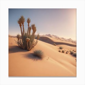 Desert Cactus Canvas Print