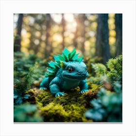 Lizard In The Forest Canvas Print