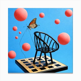 Butterfly On A Chair Canvas Print