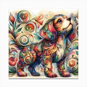 Colorful Puppy 2 Canvas Print