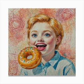 Donut Boy Canvas Print