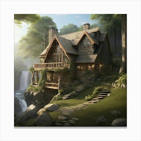 House In The Woods Canvas Print