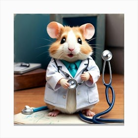 Doctor Hamster 6 Canvas Print