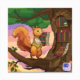 Squirrel In A Tree Canvas Print