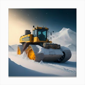 Buldozer Snow (14) Canvas Print