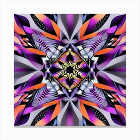 Abstract Purple And Orange Design Canvas Print