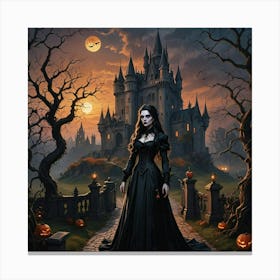 Halloween Castle Canvas Print