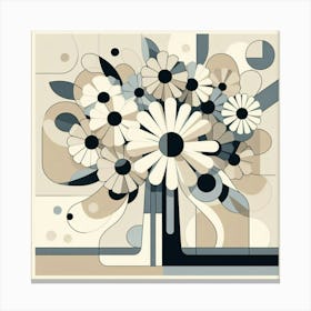 Daisies In A Vase Canvas Print