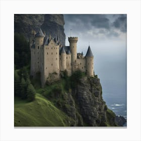 Castle On The Cliff Canvas Print