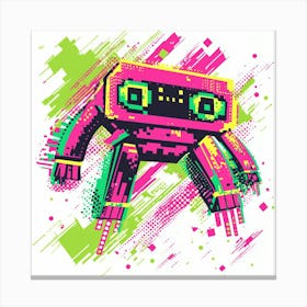 Design Retro 8 Bit Space Invader Charact 3 Canvas Print