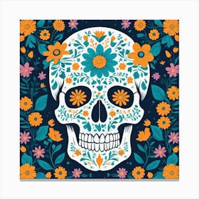 Day Of The Dead Skull 1 Canvas Print