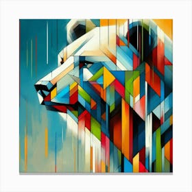 Abstract modernist Bear 3 Canvas Print