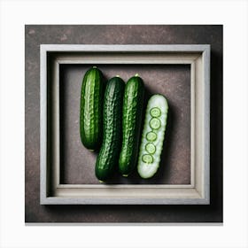 Cucumbers In A Frame 6 Canvas Print