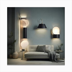 Modern Living Room 10 Canvas Print