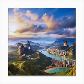 Rio De Janeiro beautiful view Canvas Print