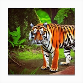 Tiger In The Jungle 2 Canvas Print