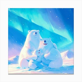 Polar Bears Canvas Print