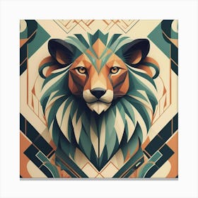 Abstract Lion Canvas Print