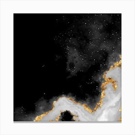 100 Nebulas in Space with Stars Abstract in Black and Gold n.005 Canvas Print