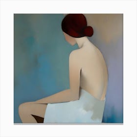 Sdxl 09 A Painting Of A Woman With Her Back To The Camera Insp 3 Upscaled Upscaled Canvas Print