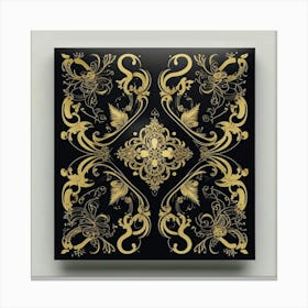 Ornate Gold Design Canvas Print