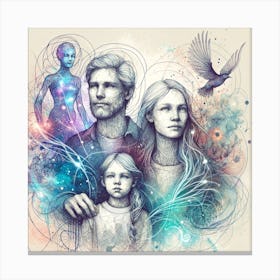 Journey Of A Family Canvas Print