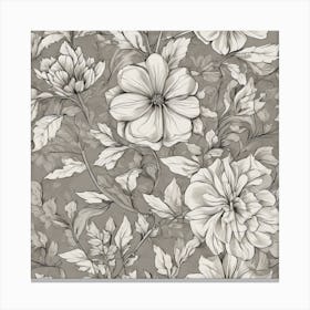 Floral Wallpaper Canvas Print