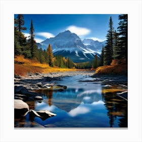 Landscape Minimalist Rocky Mountains Studio Photography Complex Details High Detail Canvas Print