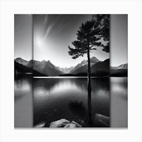 Black And White Landscape 3 Canvas Print