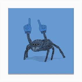 Party Spider Square Canvas Print