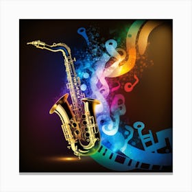 Saxophone Background Canvas Print