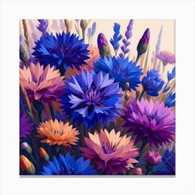 Cornflower flowers 2 Canvas Print