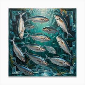 Sardines Art Canvas Print