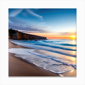 Sunset On The Beach 1 Canvas Print